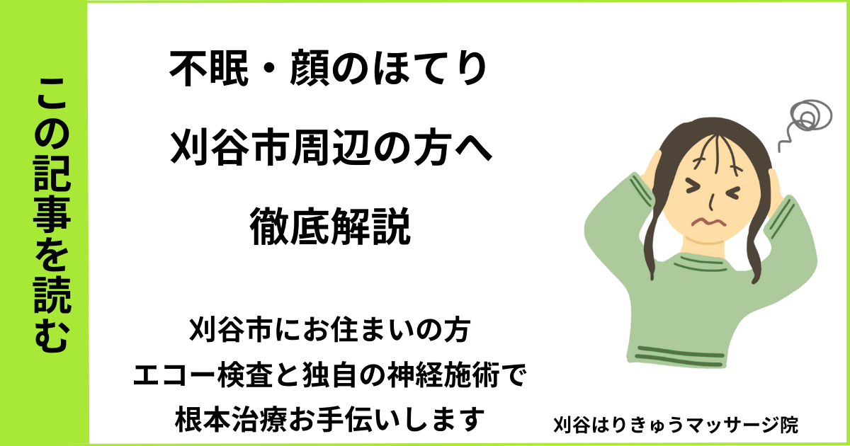 愛知県刈谷市で接骨院や病院、整体で改善しない、顔の火照り・不眠・自律神経を治す鍼灸整体院・マッサージのブログ