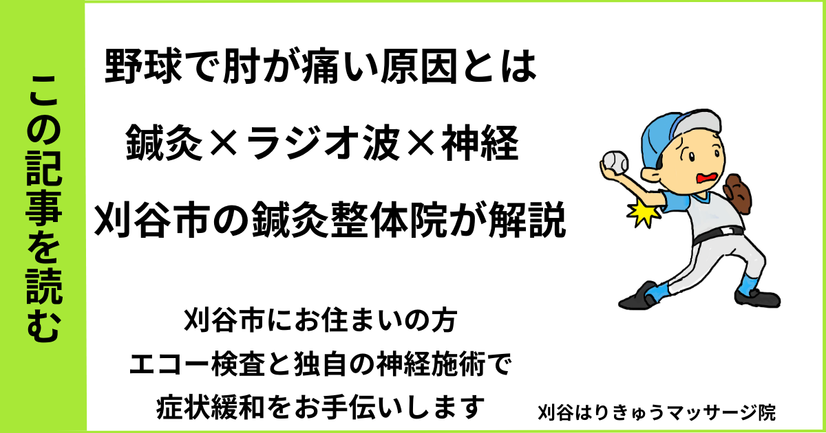 愛知県刈谷市で接骨院や病院、整体で改善しない、野球肘・離断性骨軟骨炎を治す鍼灸整体院・マッサージのブログ