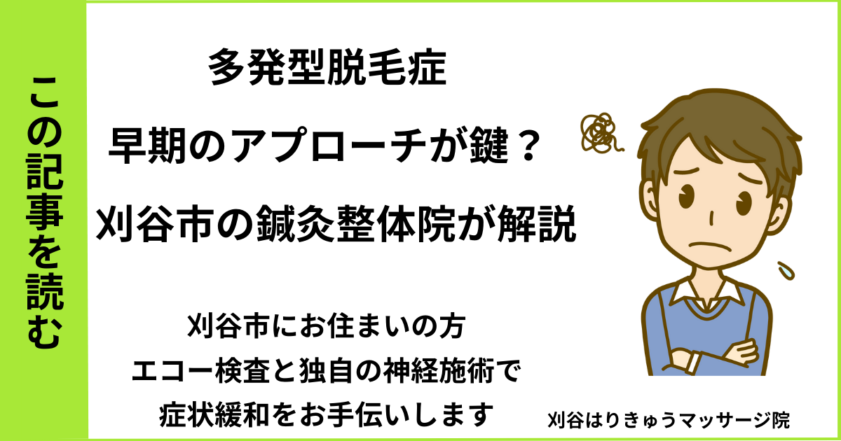 愛知県刈谷市で接骨院や病院、整体で改善しない、多発型脱毛症・自律神経を治す鍼灸整体院・マッサージのブログ