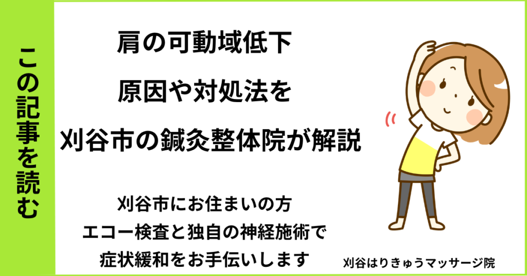 愛知県刈谷市・安城・知立・半田・東浦・大府で人気の接骨院や病院、整体で改善しない肩の可動域を治す鍼灸整体院・マッサージのブログ